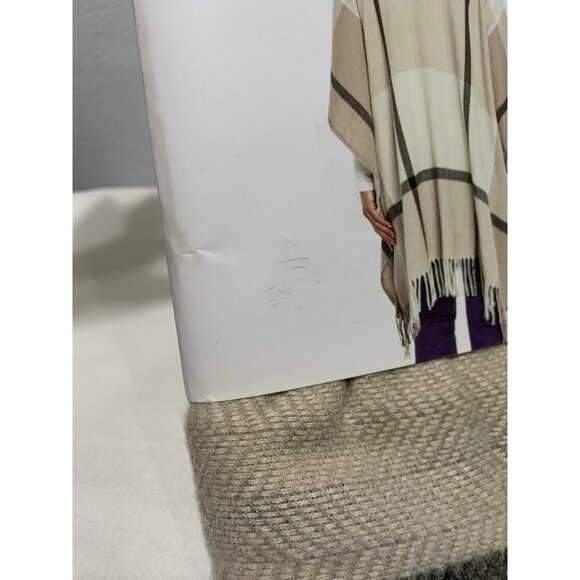 NEW Three Dots Cashmere Blend Wrap With Fringe Detail One Size Fits All - Picture 11 of 11